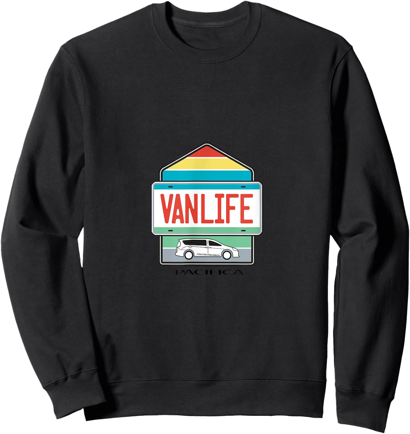 Chrysler Pacifica Van Life Plate Sweatshirt - Sweatshirt | Black