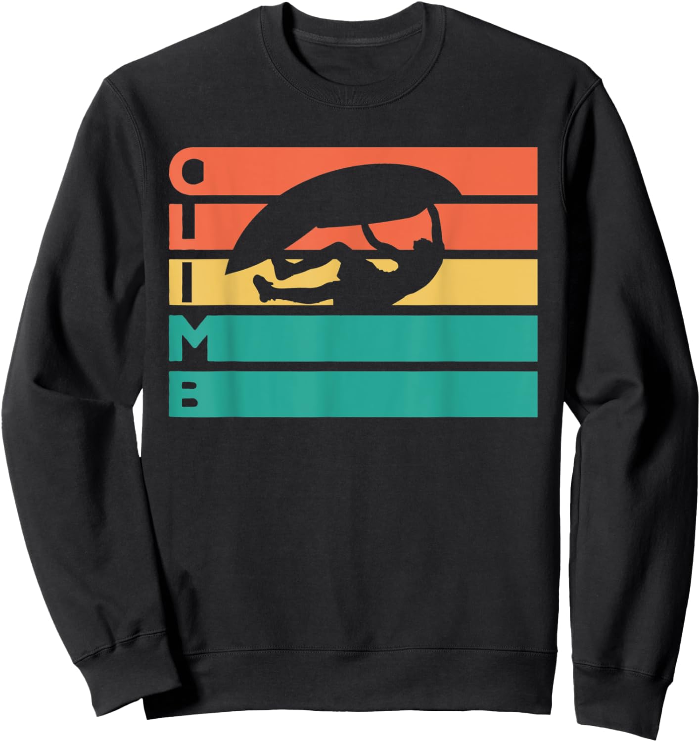 Retro Vintage Climbing Gift Climbers Sweatshirt - Sweatshirt | Black