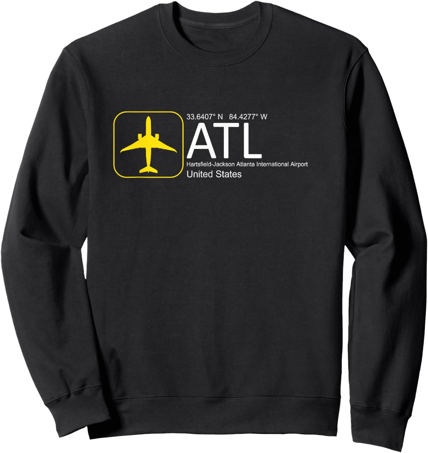 Hartsfield–Jackson Atlanta International Airport (ATL) Sweatshirt - Sweatshirt | Black