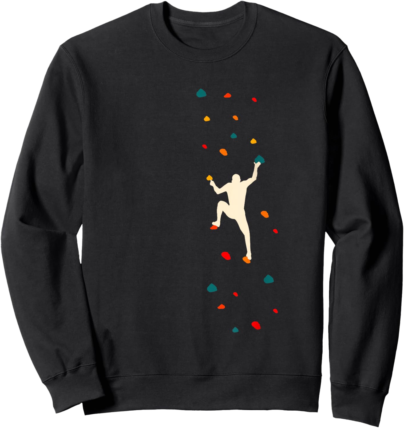 Bouldering Climber Free Climbing Small Rock Formation Sweatshirt - Sweatshirt | Black