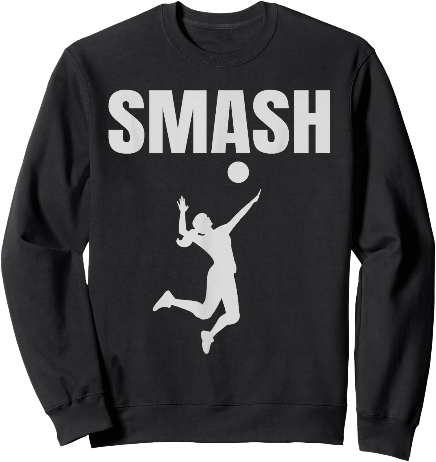 Smash Volleyball Player Spiker Net School Life Sweatshirt - Sweatshirt | Black
