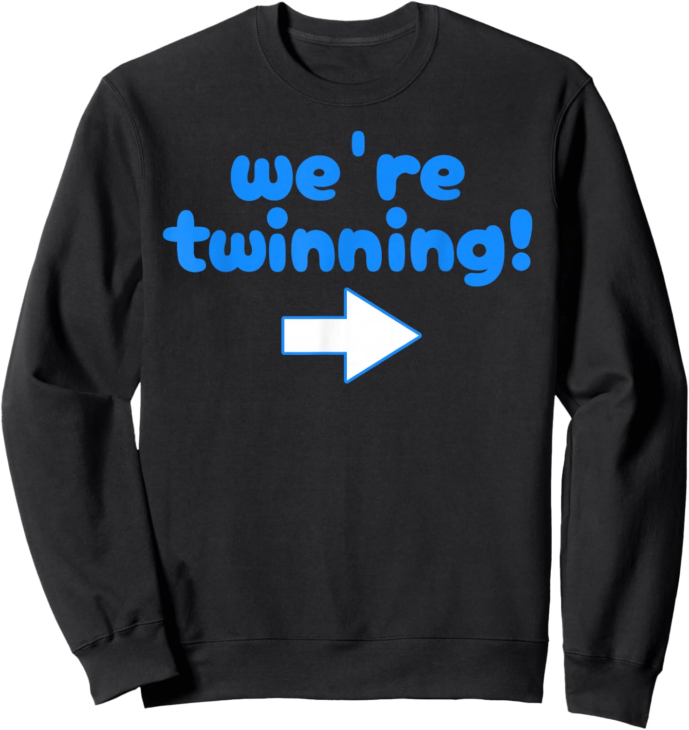 Twinning with My Bestie Spirit Week Twin Day Best Friend Sweatshirt - Sweatshirt | Black
