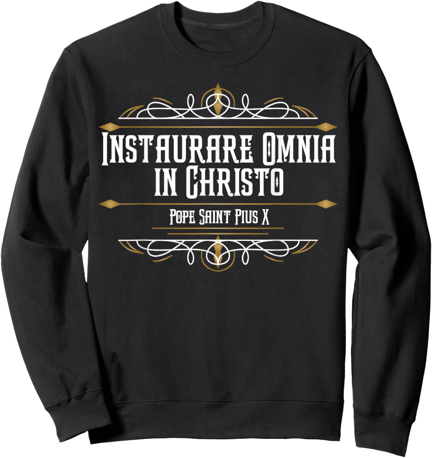 Pope St Pius X Catholic Saint Traditional Latin Mass Sweatshirt - Sweatshirt | Black