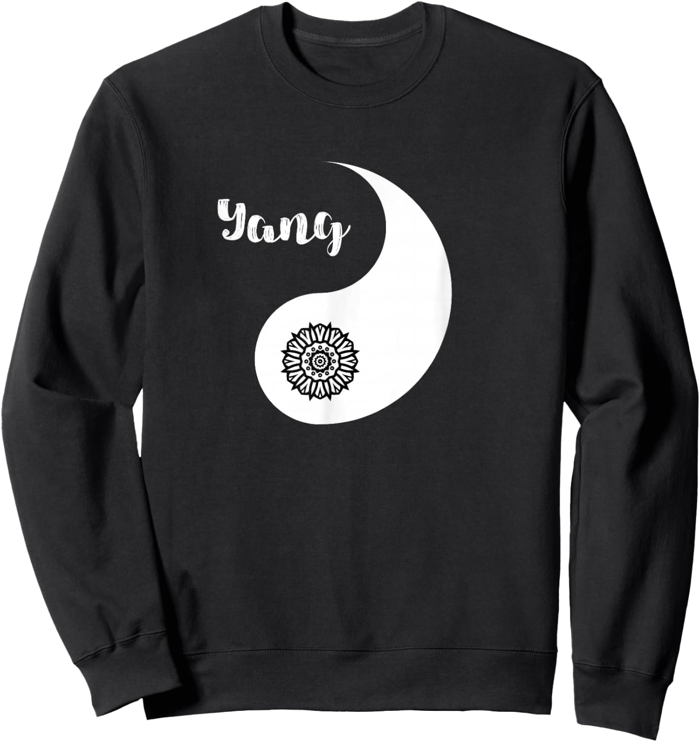 Yin & Yang Valentine's Day Cute Matching Couple Sweatshirt - Sweatshirt | Black