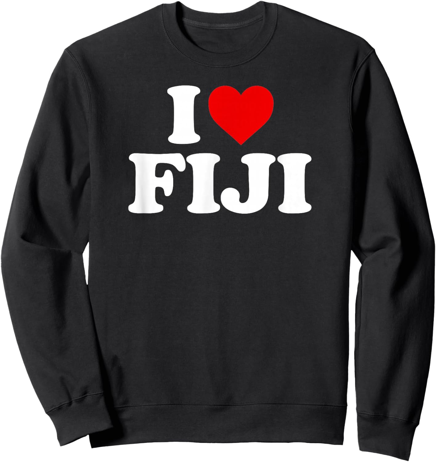 I Love Fiji Heart Sweatshirt - Sweatshirt | Black