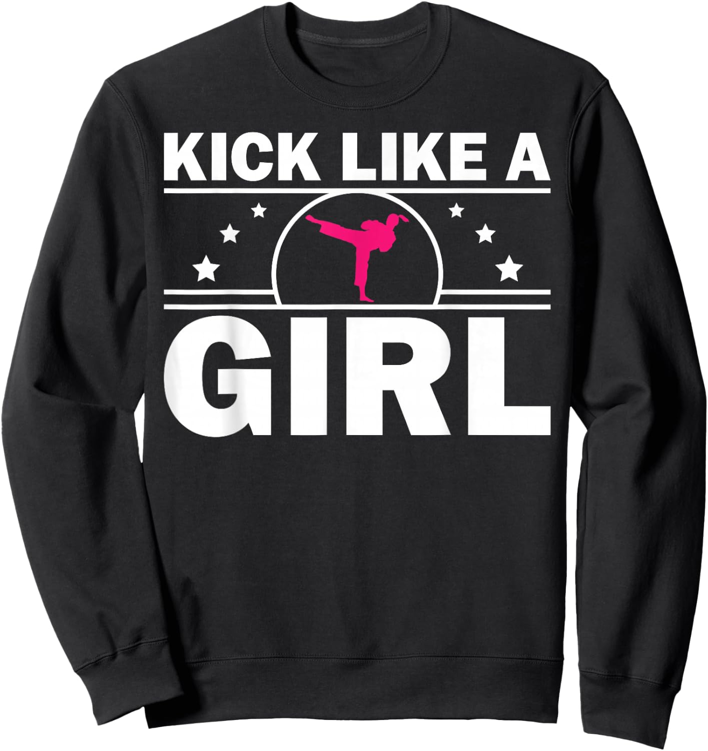 Cool Karate Gift Kickboxing Karate Lover Taekwondo Cute Karate Design For Girls Women Kids Martial Arts Kung Fu Sweatshirt - Sweatshirt | Black