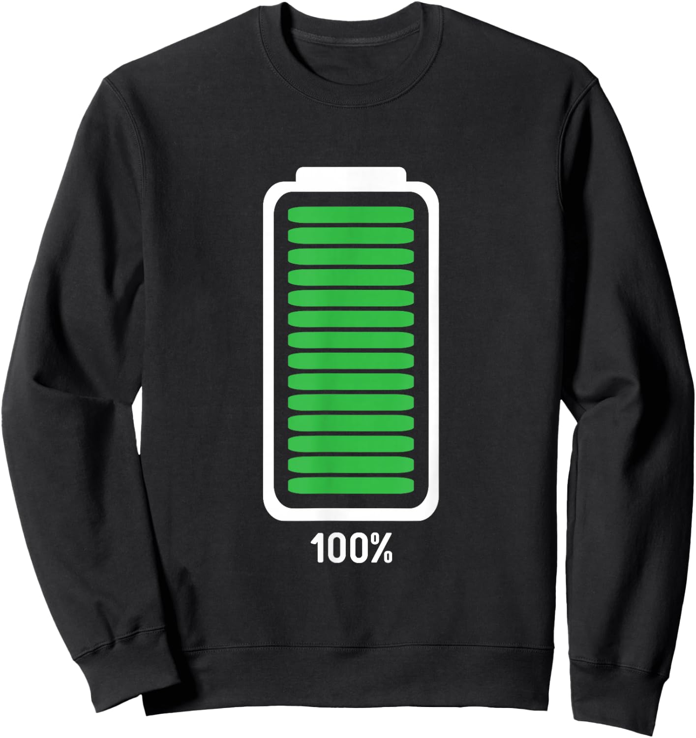 Full Battery Funny Halloween Costume Sweatshirt - Sweatshirt | Black