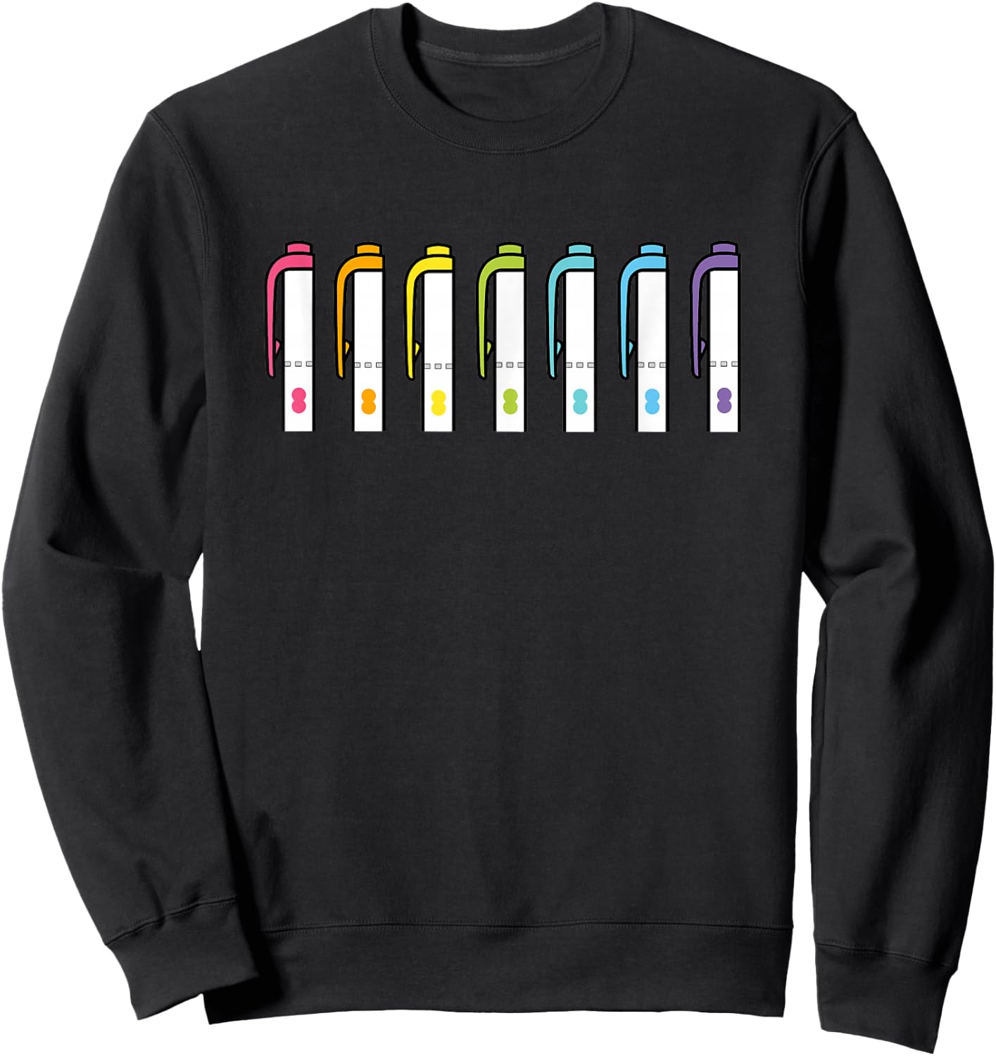 Planner Pens and Markers Sweatshirt - Sweatshirt | Black
