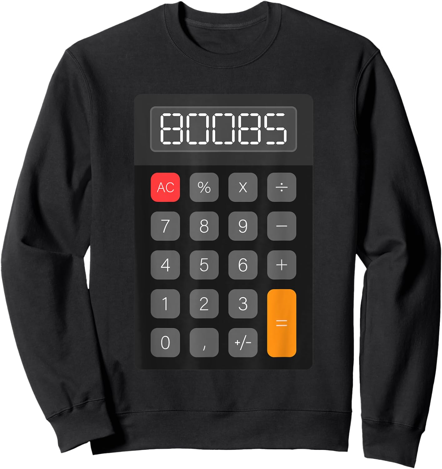Boobs Calculator Funny Accountant Halloween Costume Math Sweatshirt - Sweatshirt | Black
