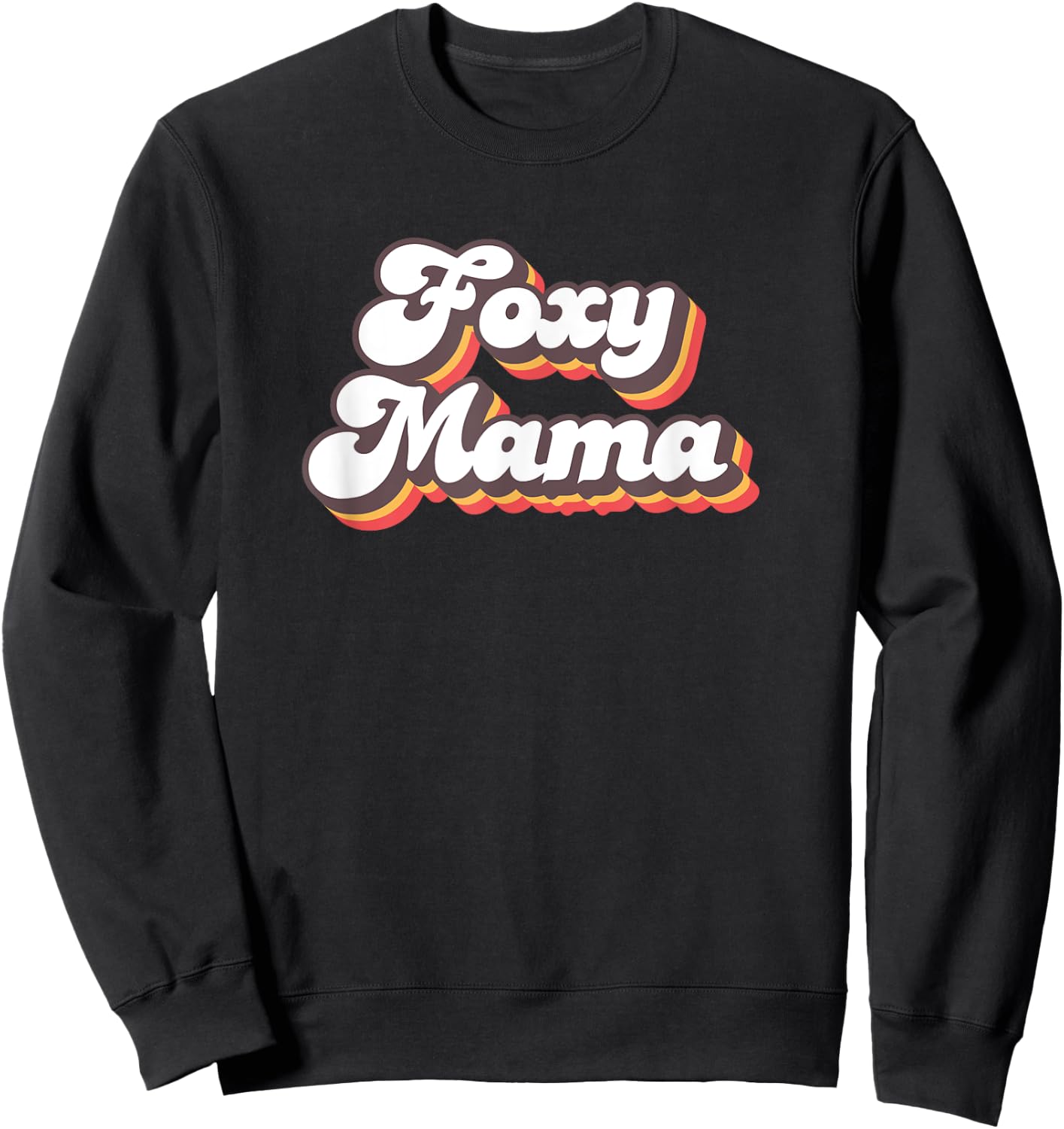 Foxy Mama Roller Disco Outfit 70s Costume Sweatshirt - Sweatshirt | Black