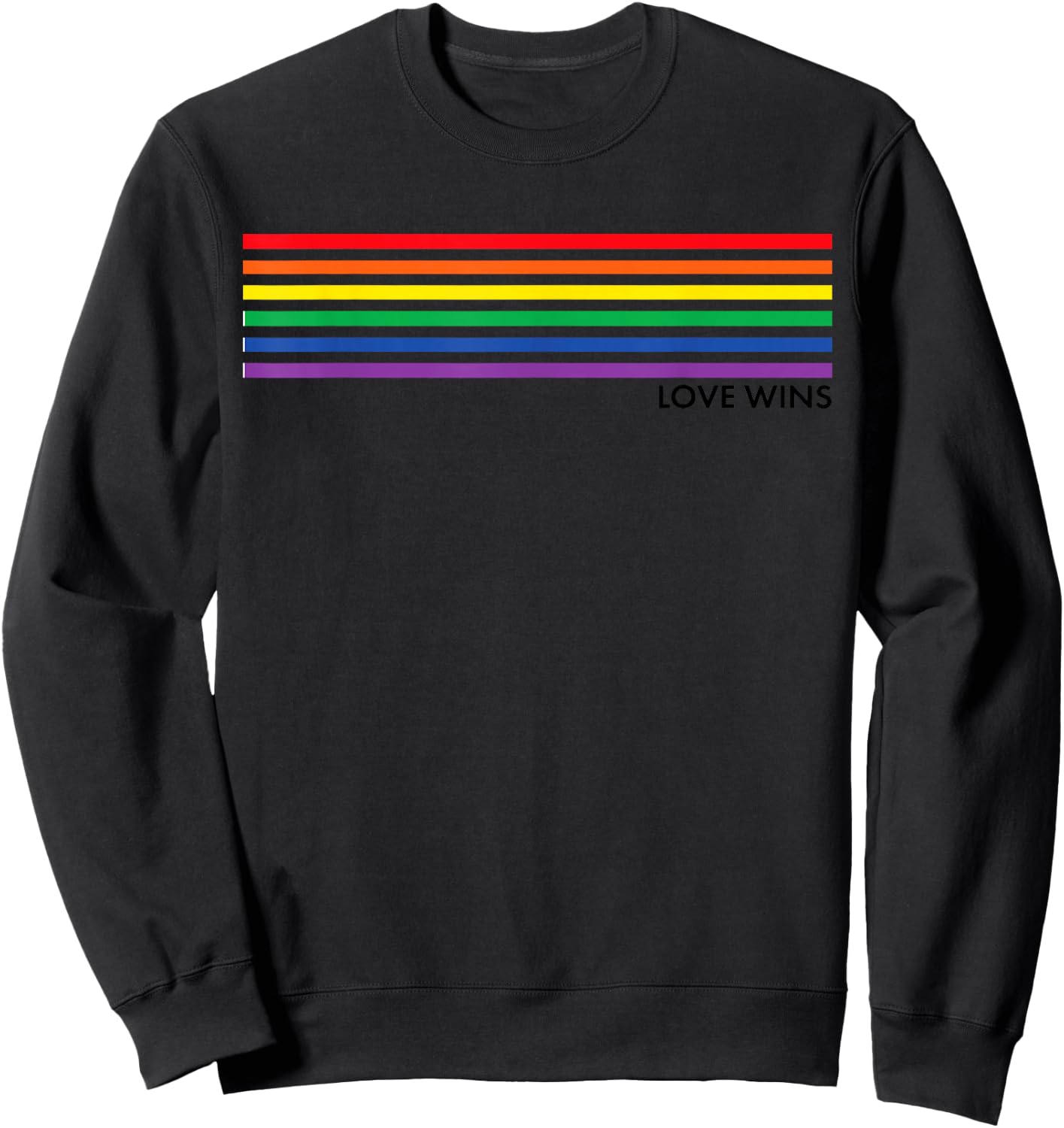 Gay Pride Rainbow Equality Gift White Sweatshirt - Sweatshirt | Black
