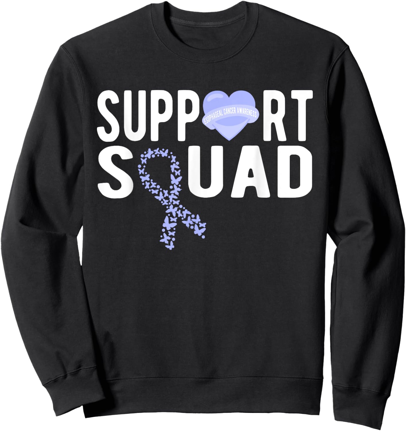 Support Squad Esophageal Cancer Sweatshirt - Sweatshirt | Black