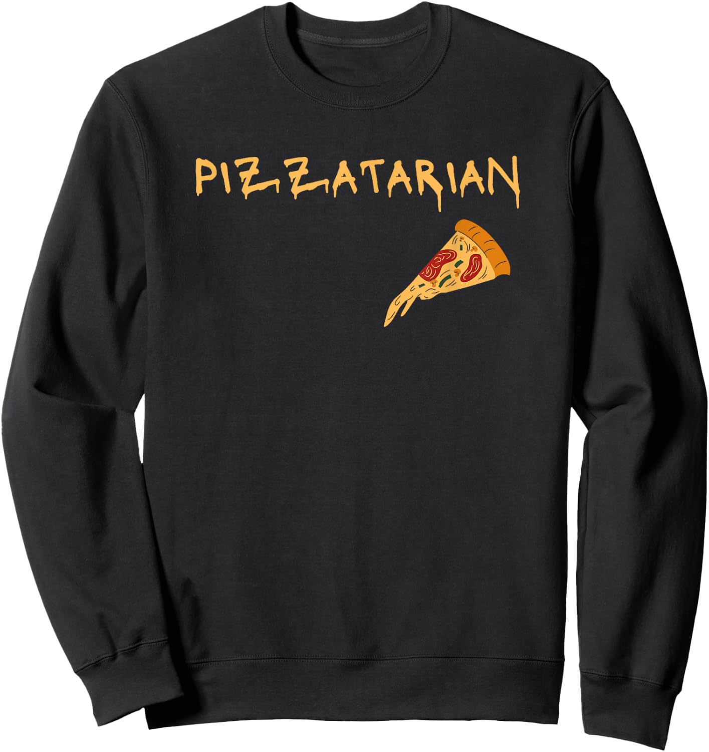 Pizzatarian funny design for Pizza Lovers Sweatshirt - Sweatshirt | Black