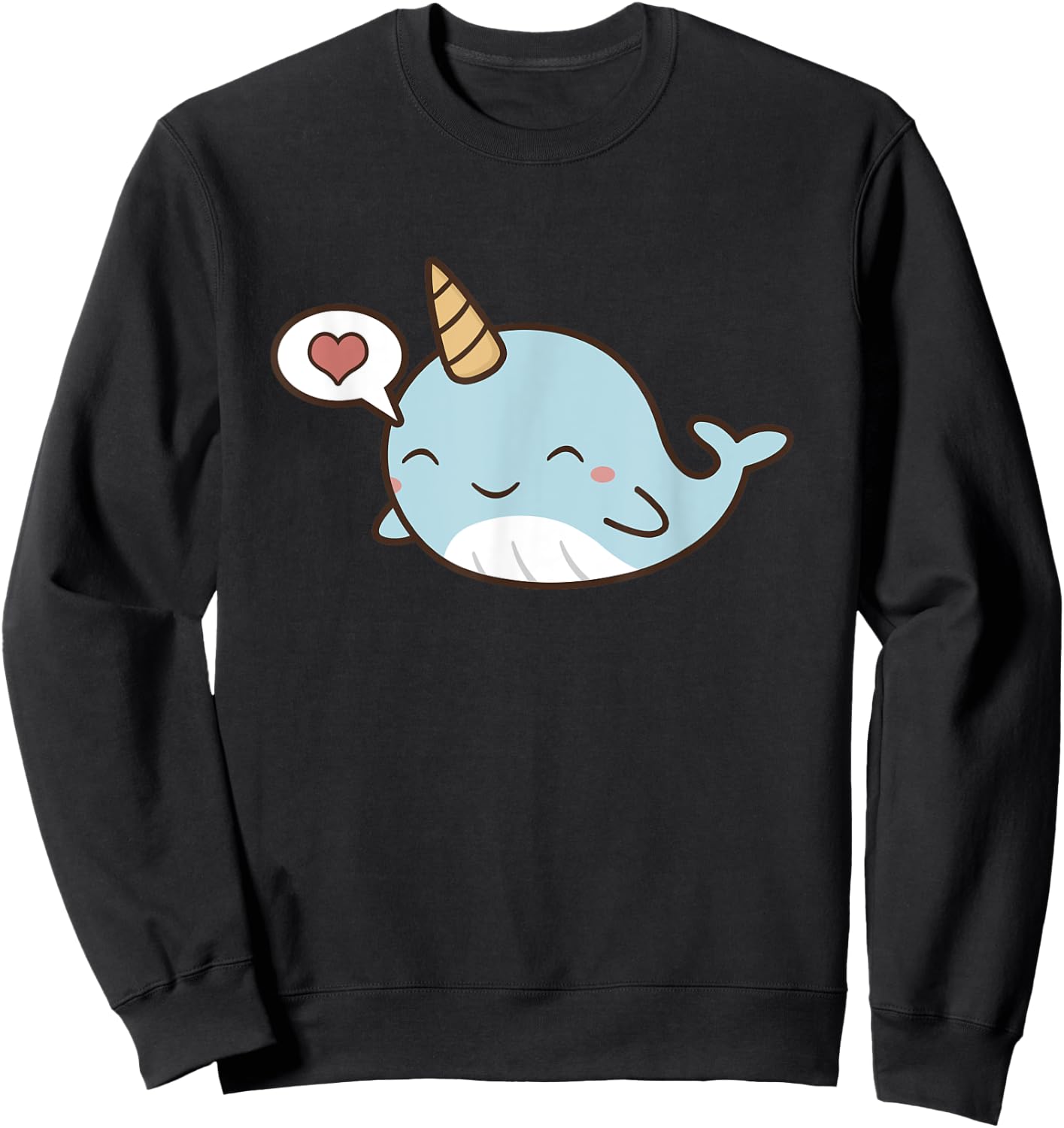 Narwhal Unicorn Of The Sea T shirt Girls Kids Women Gifts Sweatshirt - Sweatshirt | Black