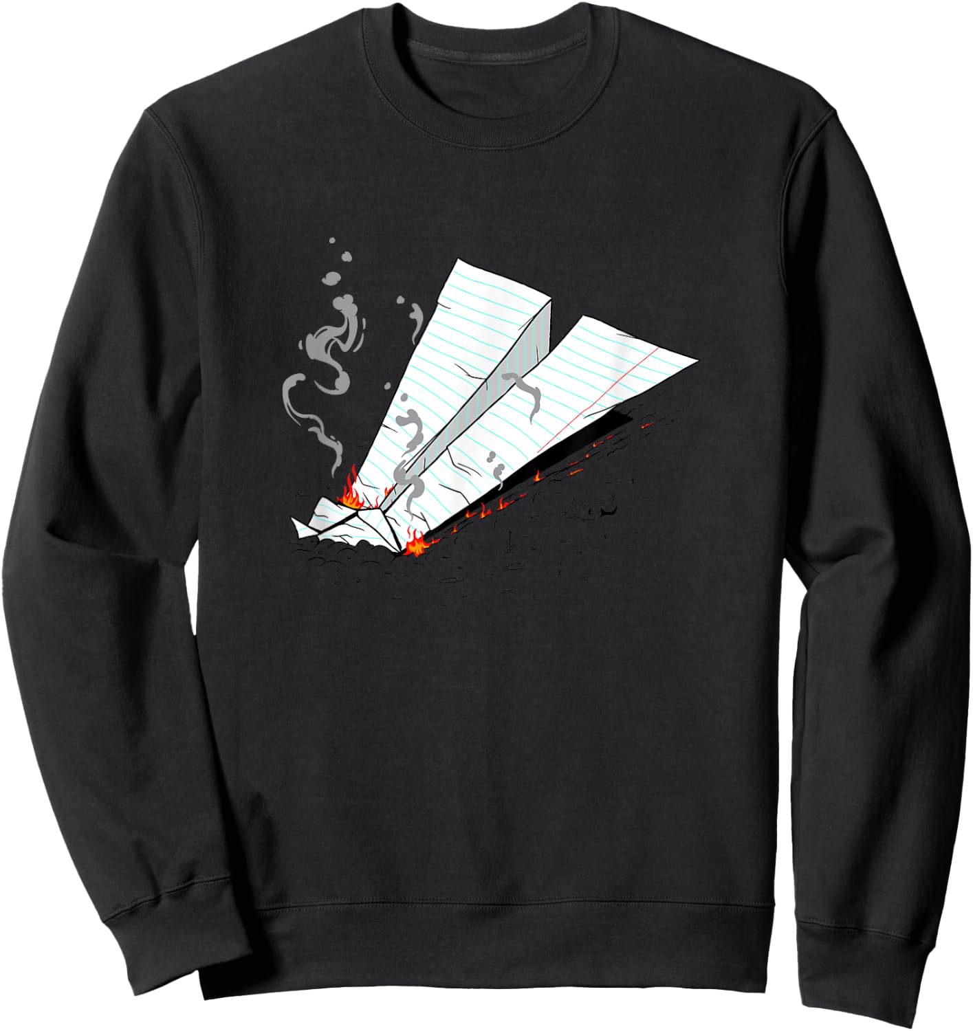 Paper Plane Crash Sweatshirt - Sweatshirt | Black