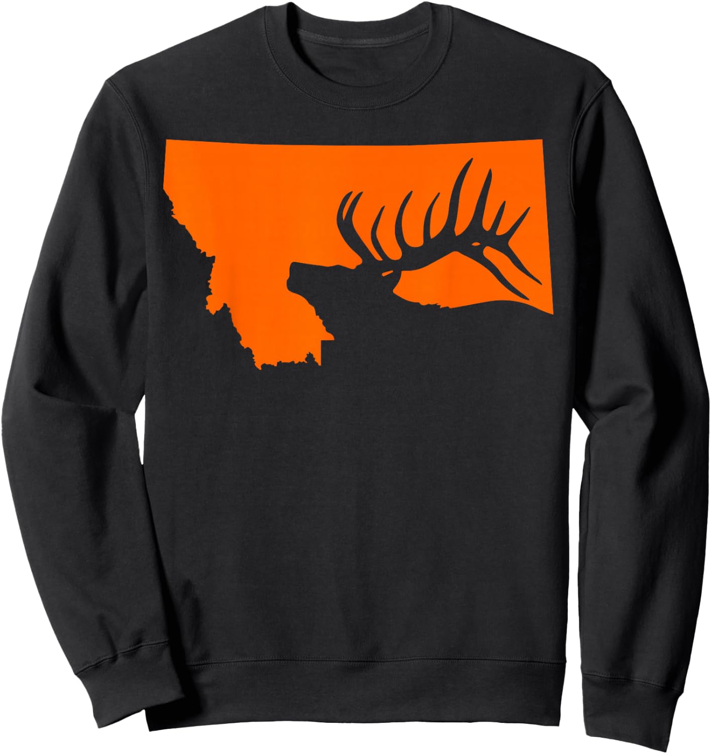 Montana Elk Hunting Sweatshirt - Sweatshirt | Black