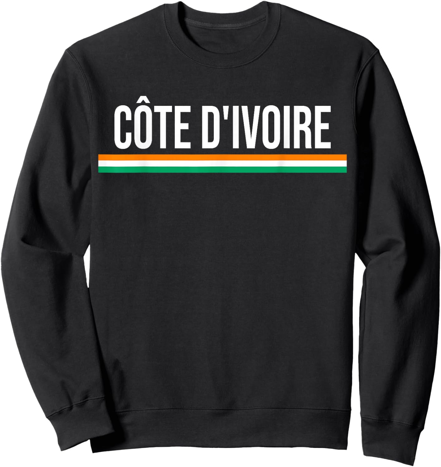 Ivory Coast Flag Sports Soccer Football Athletic Team Jersey Sweatshirt - Sweatshirt | Black