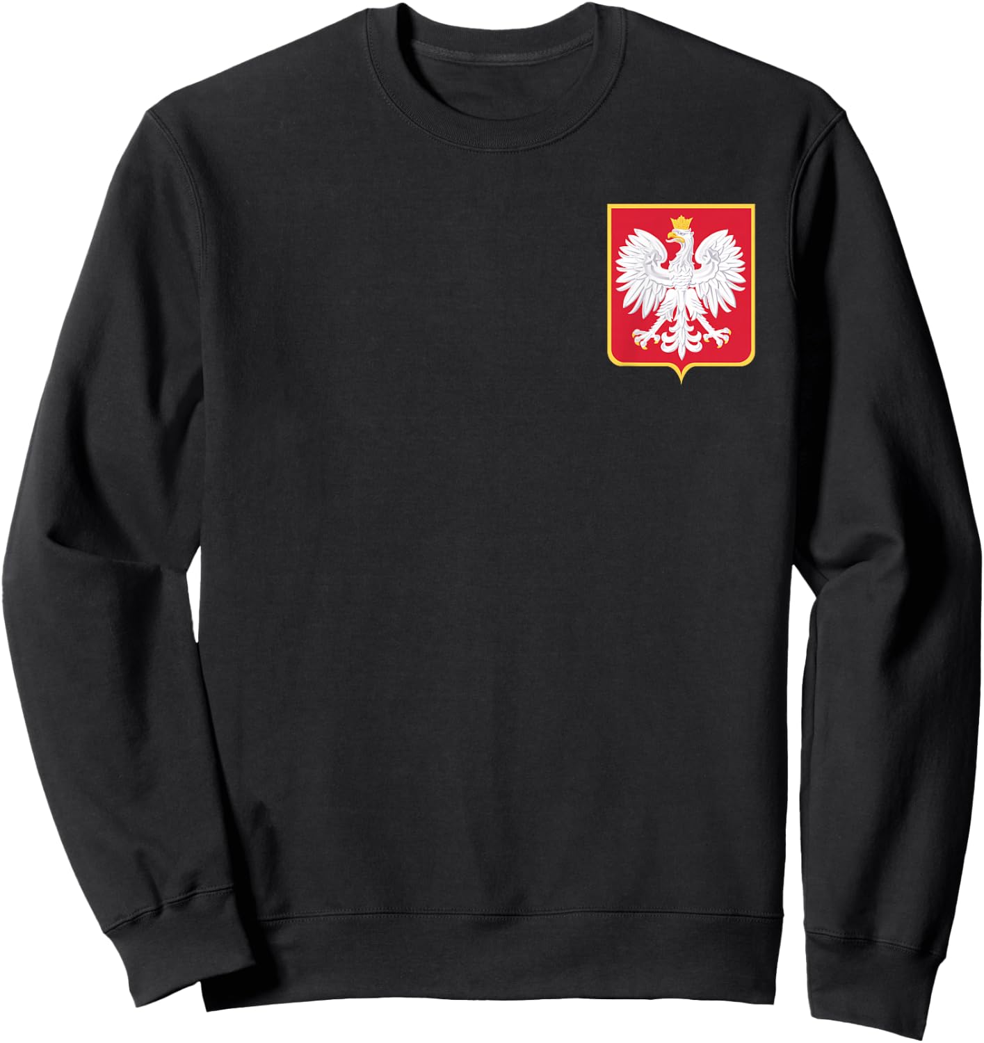 Poland White Eagle Coat of Arms Polska Polish Family Sweatshirt - Sweatshirt | Black