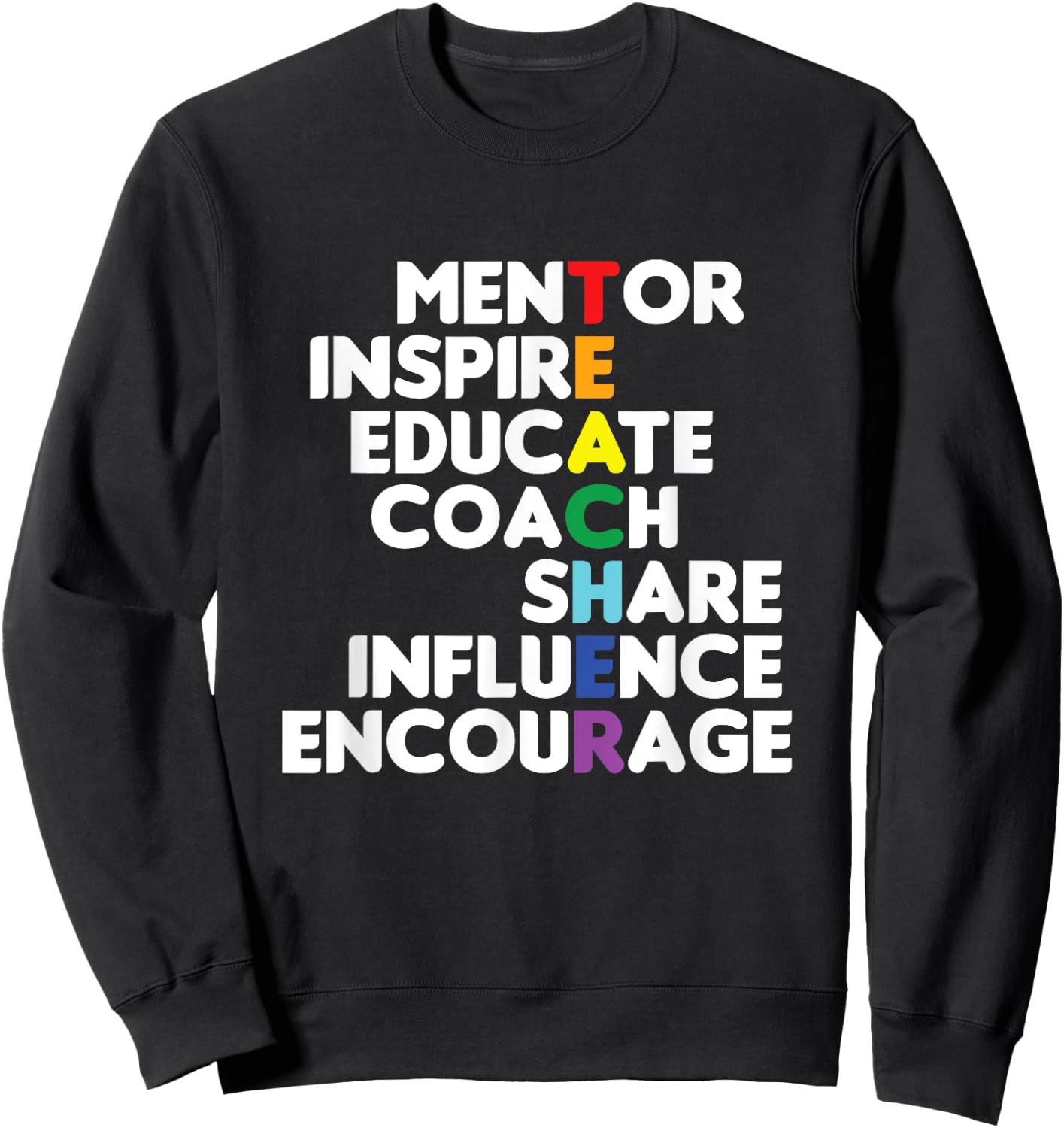 Mentor Educator Teacher Teaching Teachers Coach Educate Gift Sweatshirt - Sweatshirt | Black