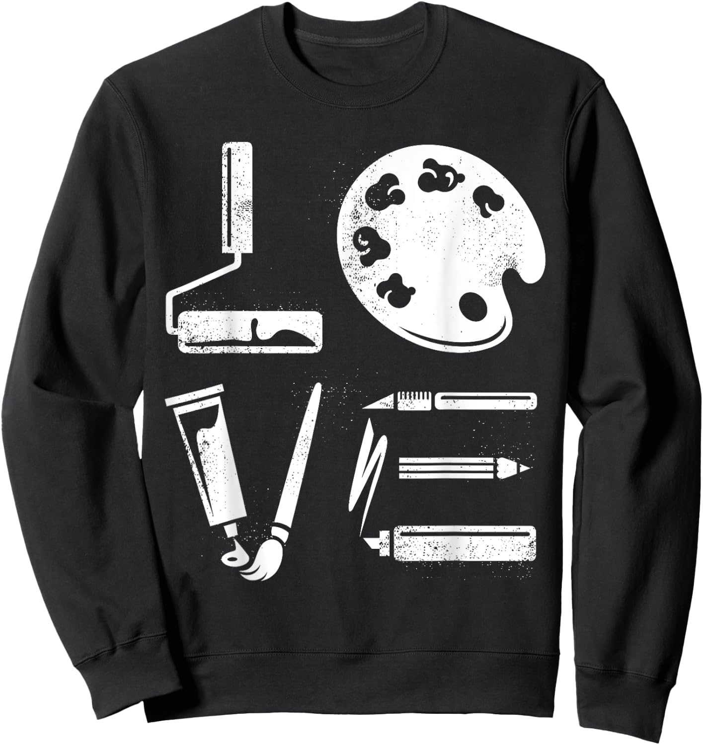 Creatives Artist Art Supplies Spells Love Sweatshirt - Sweatshirt | Black