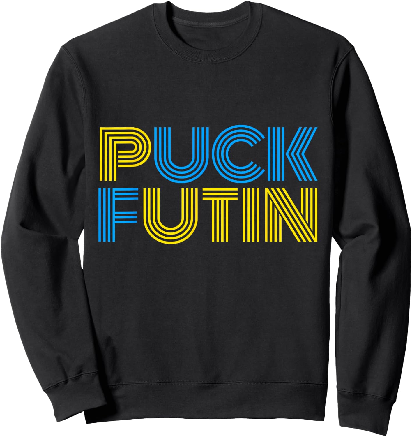 Retro Vintage Puck Futin Game Day Sweatshirt - Sweatshirt | Black