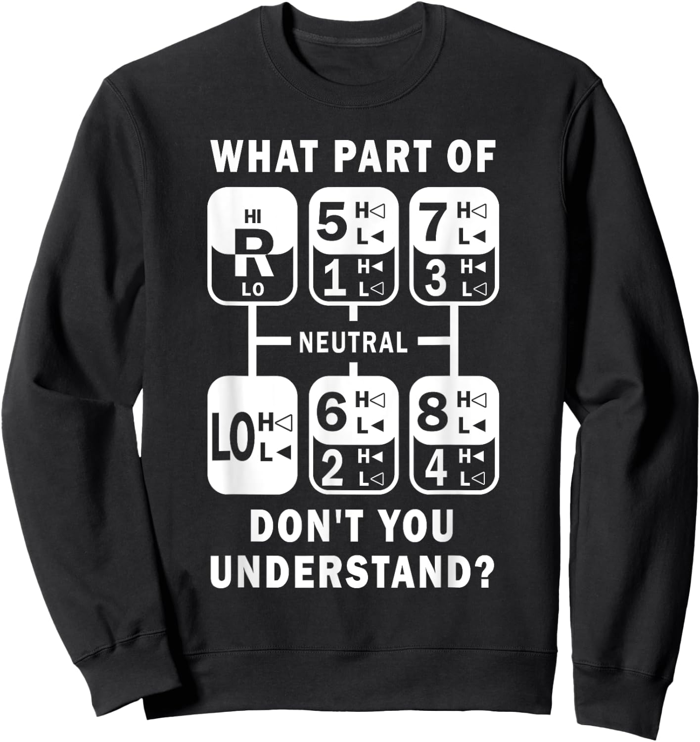 What Part Don't You Understand? Truck Gear Trucker Driver Sweatshirt - Sweatshirt | Black