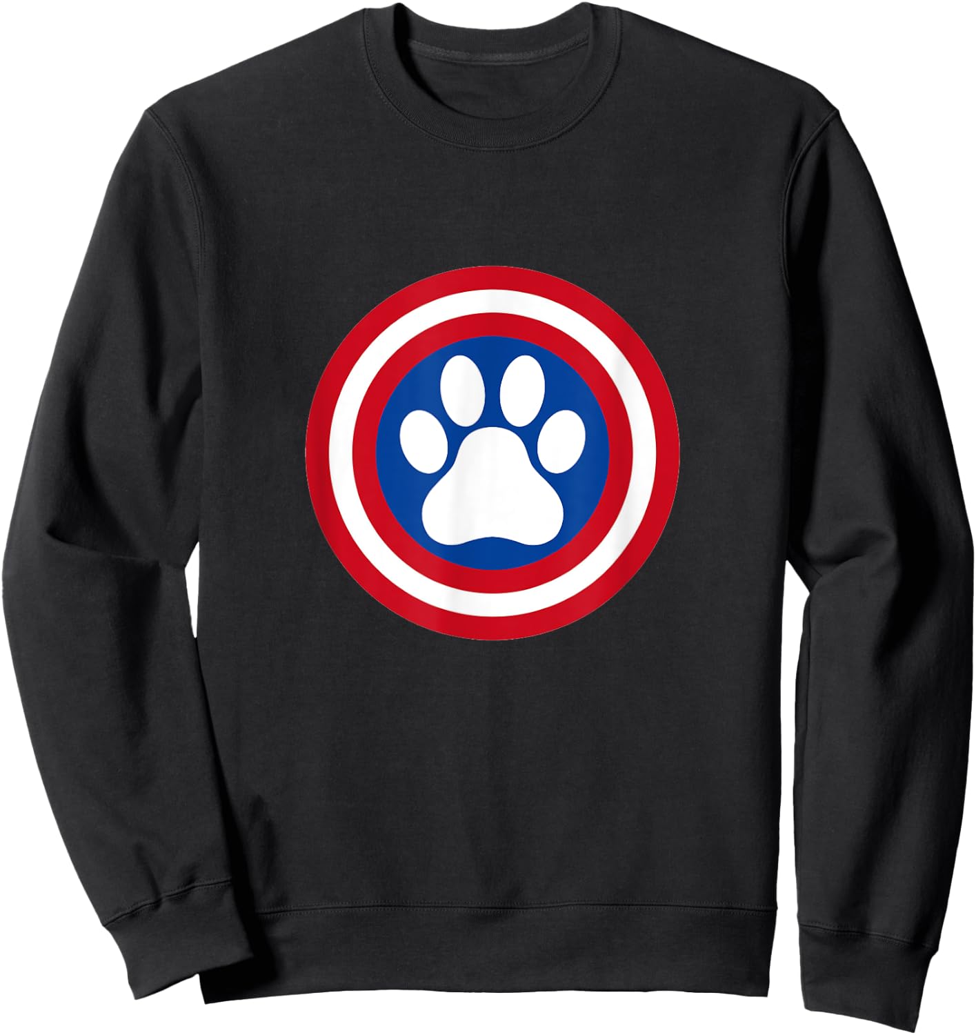 Captain Dog Super Hero Funny Pet Lover Sweatshirt - Sweatshirt | Black