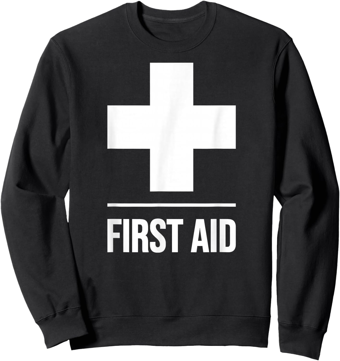 First Aid Cross Medic Event Staff Uniform Emergency Sweatshirt - Sweatshirt | Black