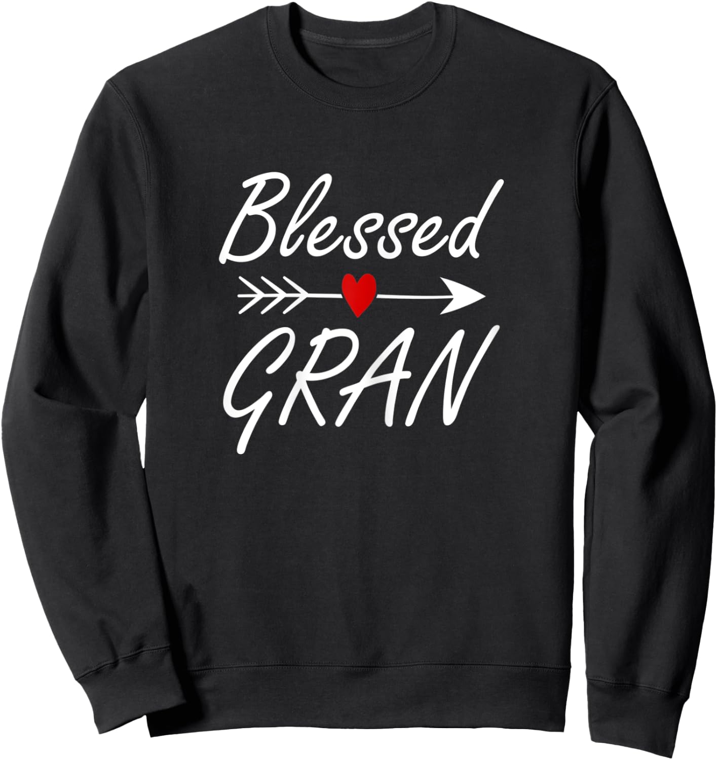 Blessed Gran With Heart Arrow Grandma Mothers day Sweatshirt - Sweatshirt | Black