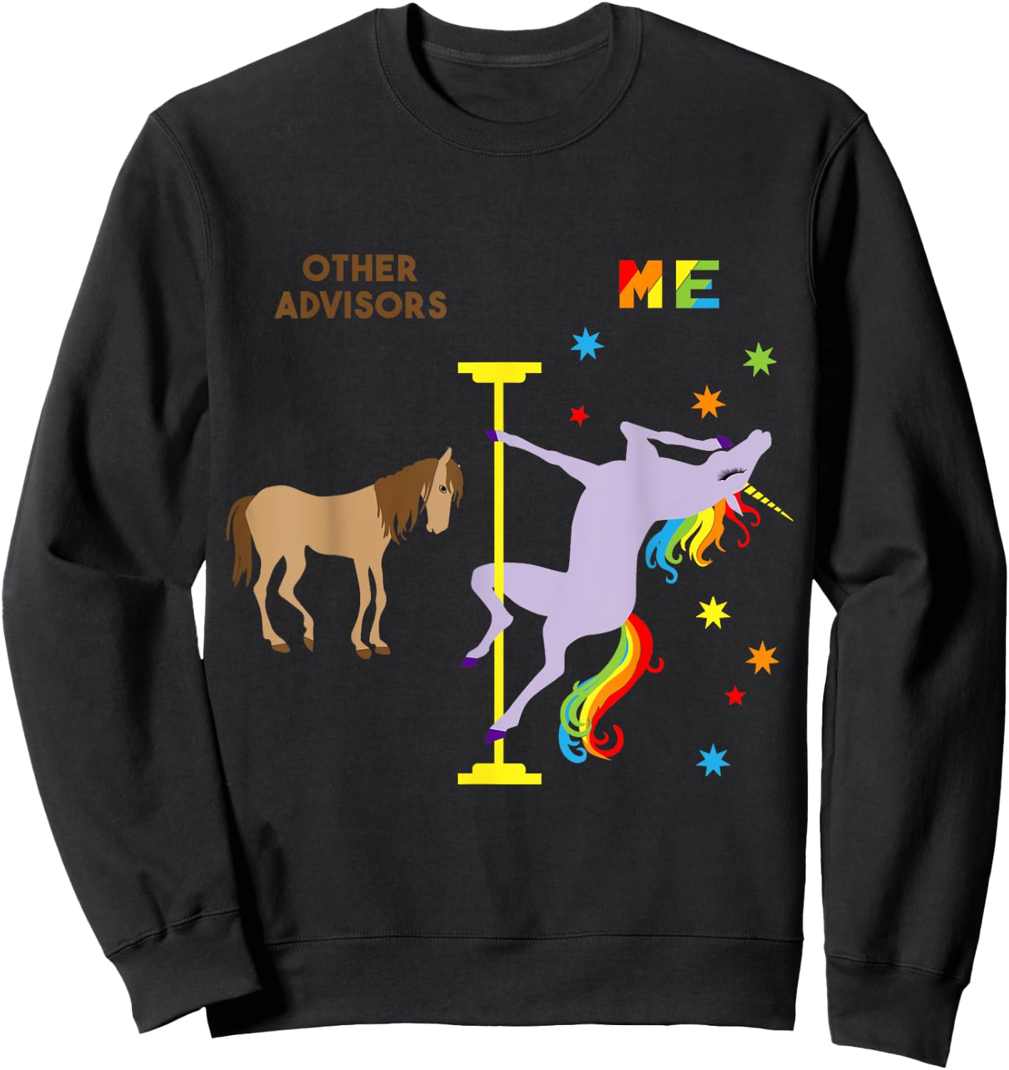 Funny Unicorn Shirt Financial Academic Advisor Gift Sweatshirt - Sweatshirt | Black