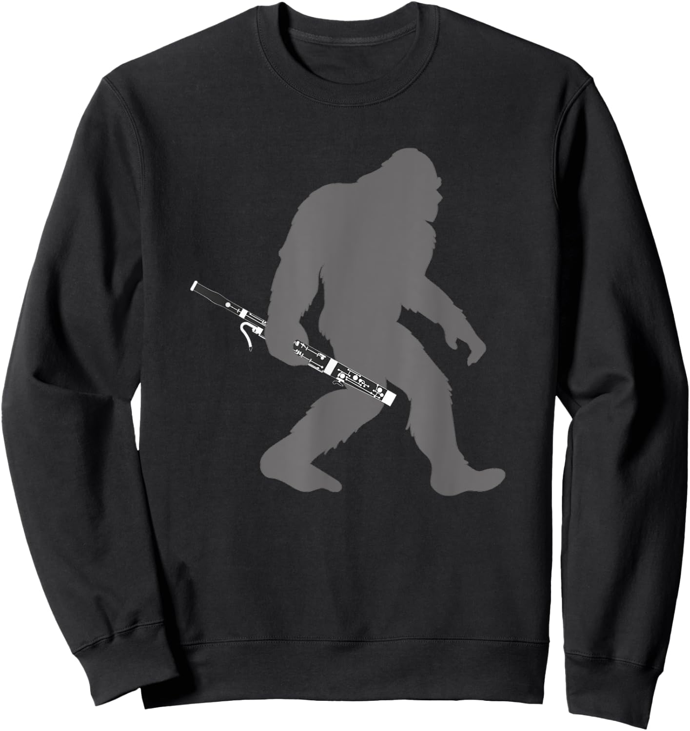Funny Bassoonist Bigfoot musician with Bassoon Sweatshirt - Sweatshirt | Black