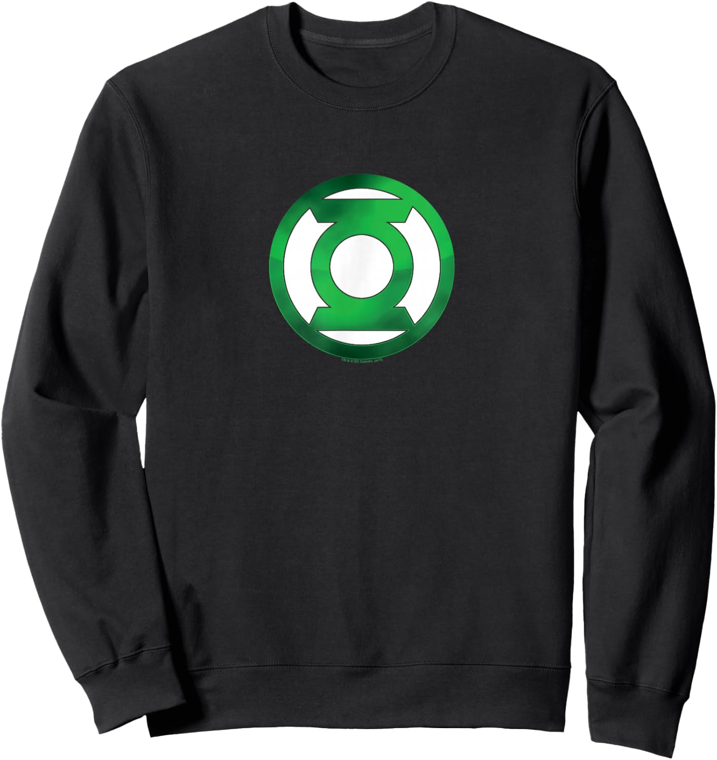 Green Lantern Green Chrome Logo Sweatshirt - Sweatshirt | Black