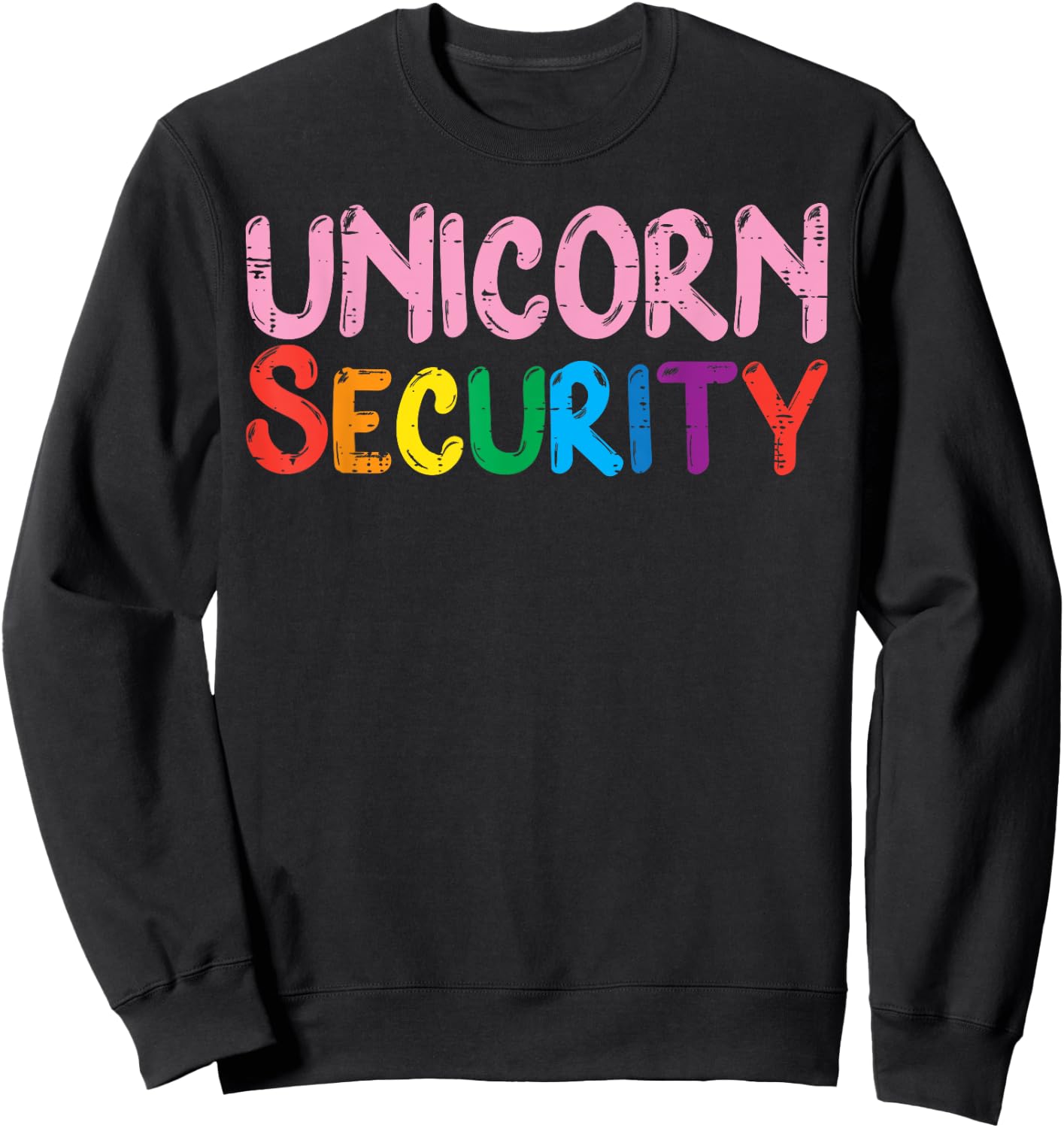 Unicorn Security Dad Brother Halloween Costume Men Boys Sweatshirt - Sweatshirt | Black