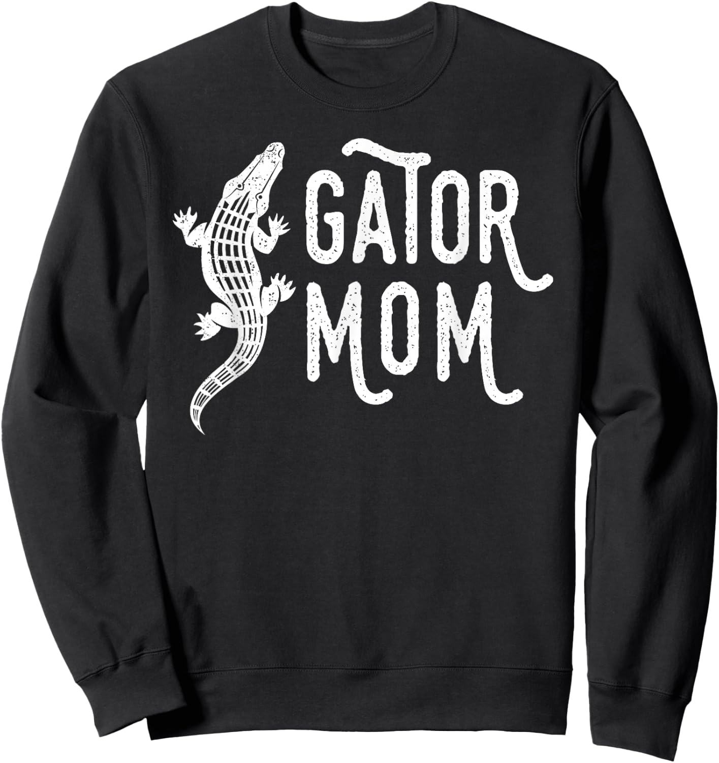 Fun Gator Mom Shirt, Reptile Alligator Mother Sweatshirt - Sweatshirt | Black