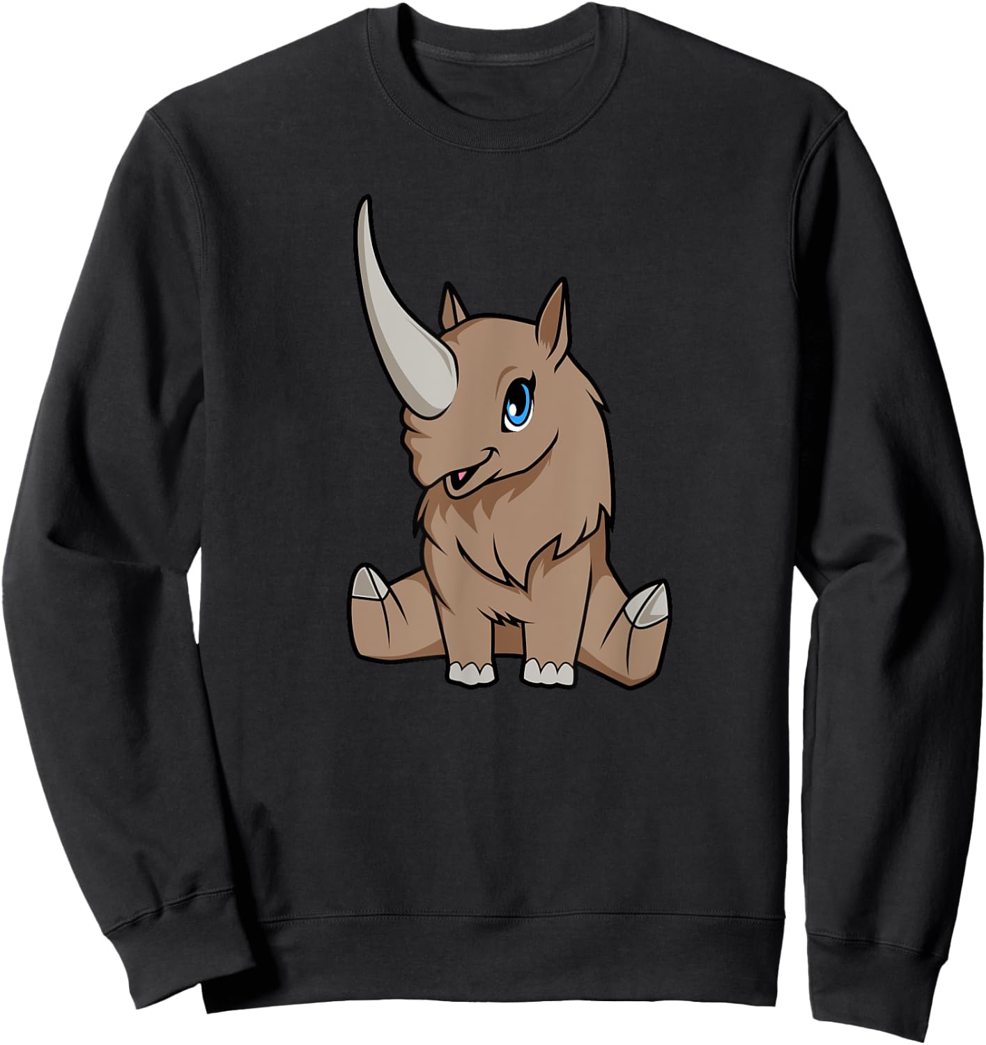 Kawaii Elasmotherium Sweatshirt - Sweatshirt | Black