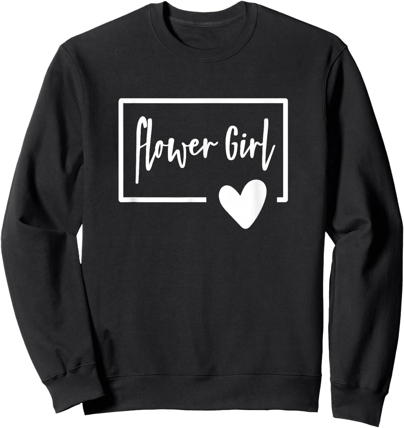 Flower Girl - Wedding Day Little Girls Heart Getting Ready Sweatshirt - Sweatshirt | Black