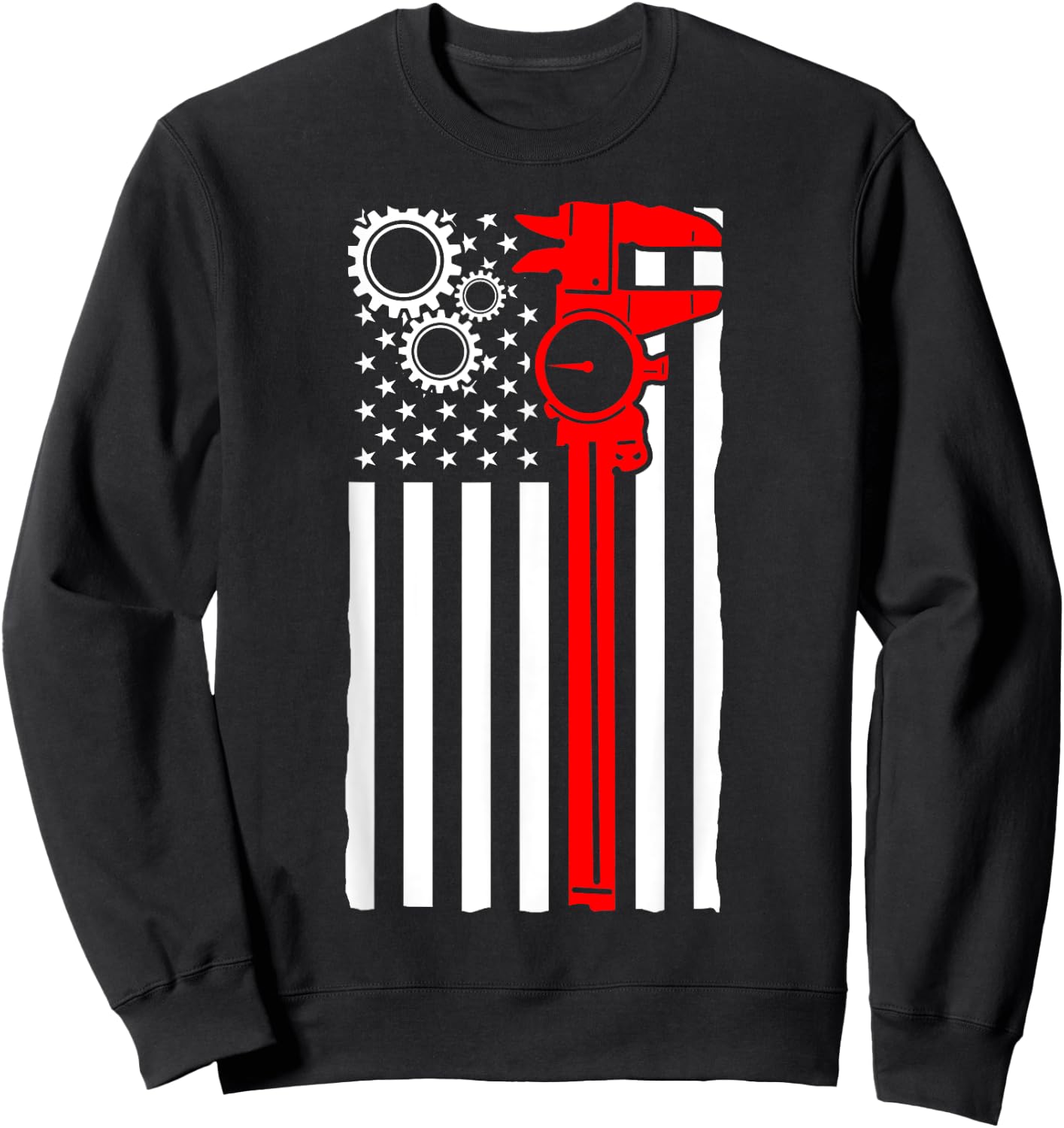 Machinist Flag Tools CNC Machine Operator Machining Sweatshirt - Sweatshirt | Black