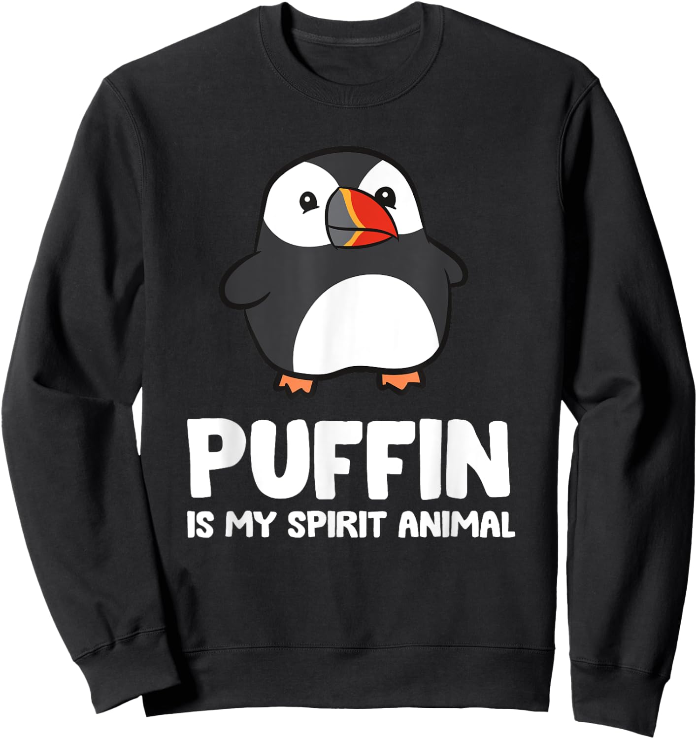 Puffin Is My Spirit Animal Sea Bird Puffins Sweatshirt - Sweatshirt | Black