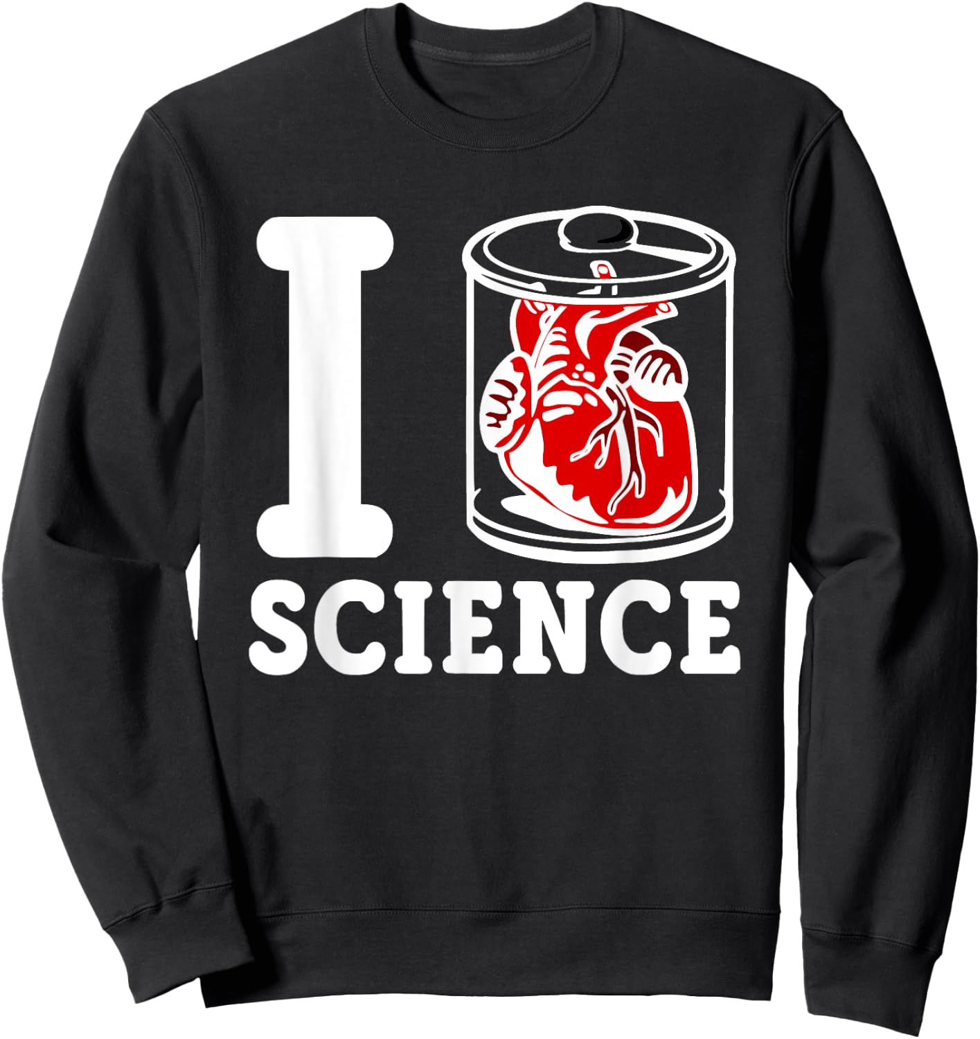 I Heart Science - I Love Science Sweatshirt - Sweatshirt | Black