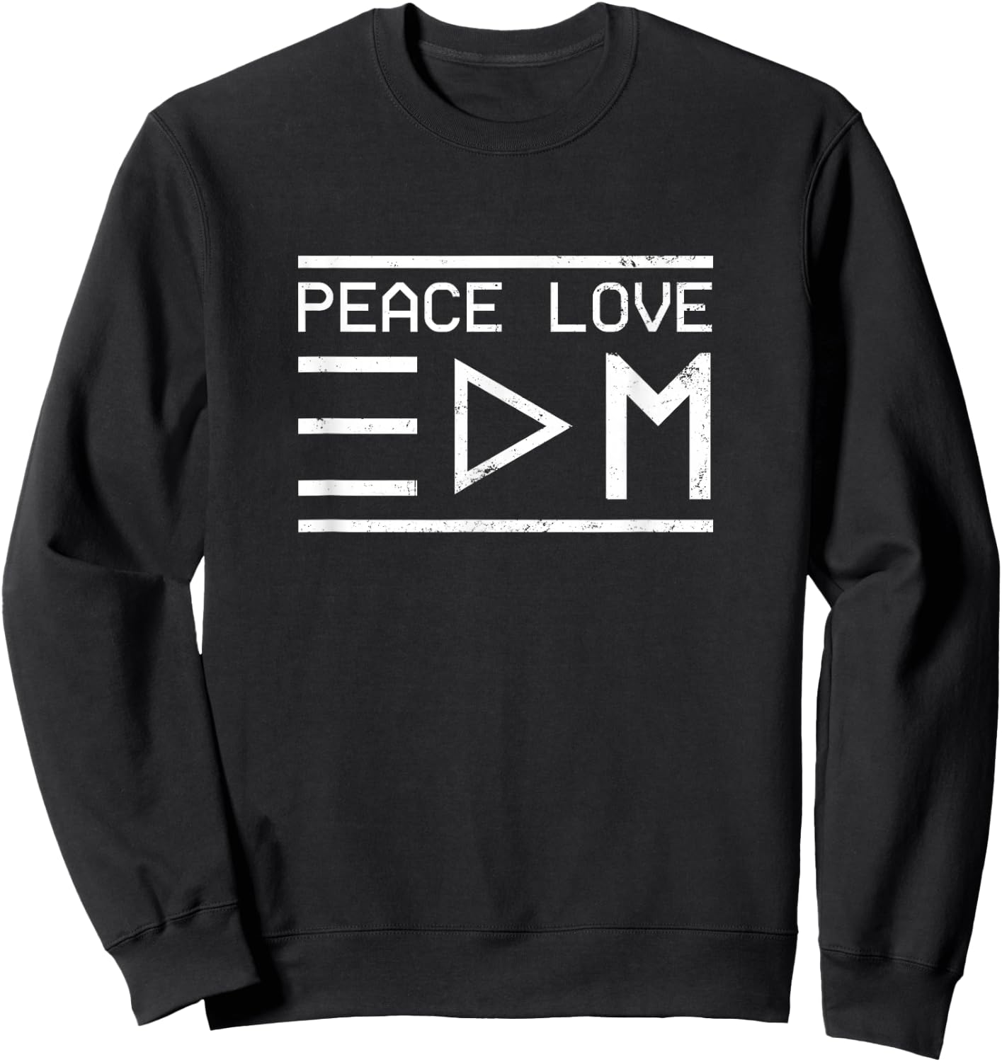 Edm Rave Shirt | Peace Love EDM Gift Sweatshirt - Sweatshirt | Black