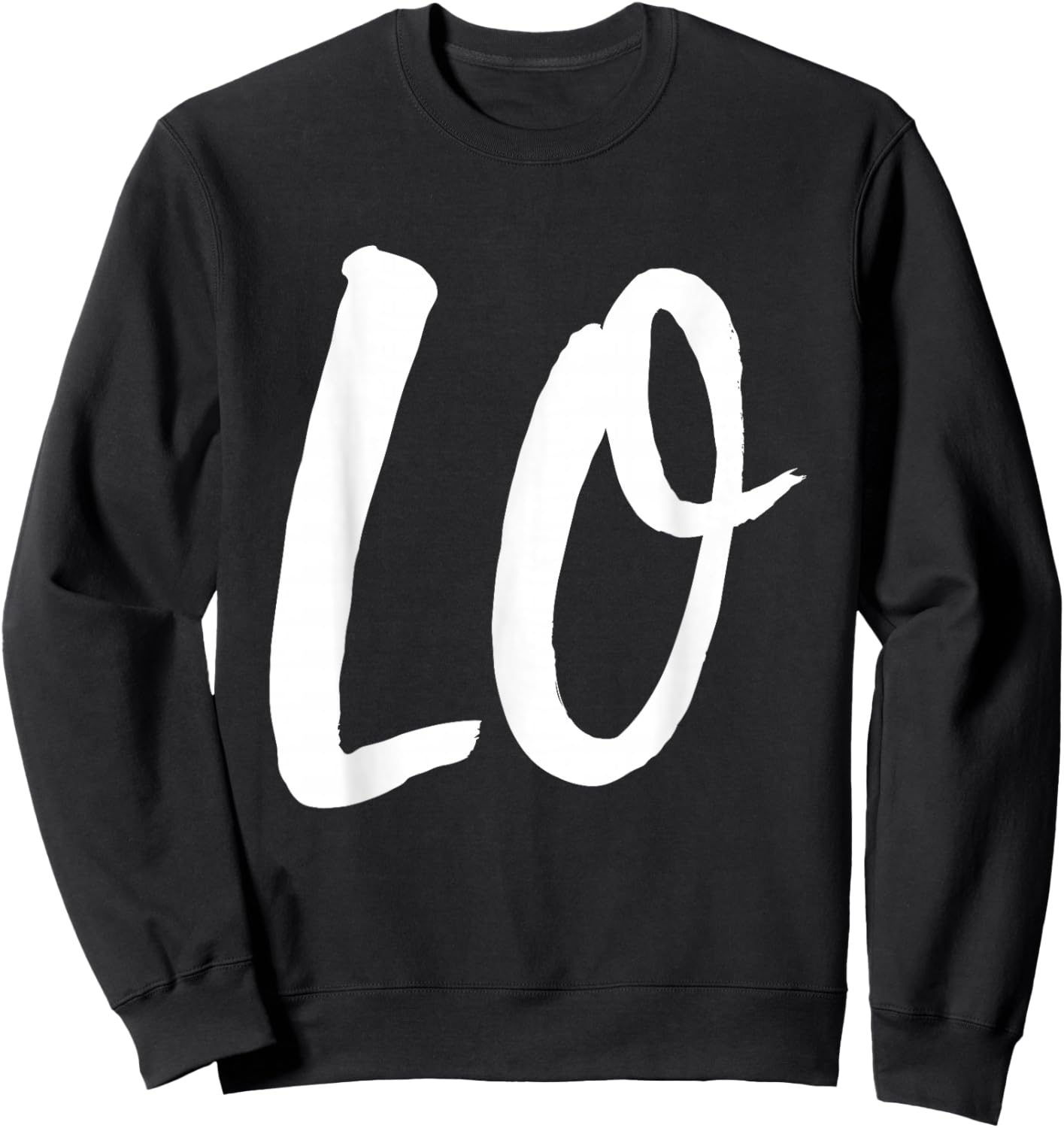 LO VE Love Matching Couple Husband Wife Valentine's Day Gift Sweatshirt - Sweatshirt | Black