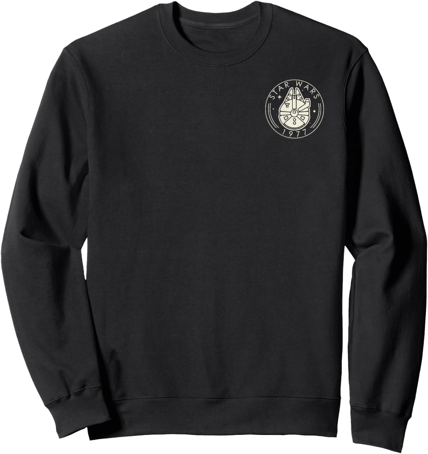 Star Wars Millennium Falcon 1977 Left Chest Graphic Sweatshirt - Sweatshirt | Black
