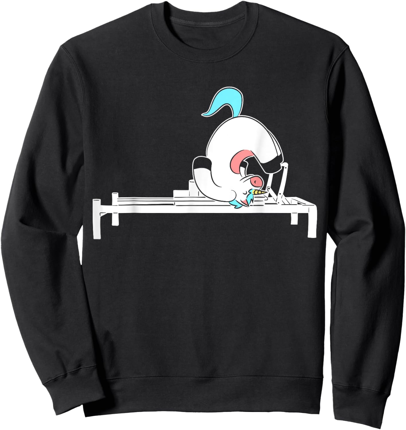 Pilates Unicorn Fitness Exercise Training Meditation Sweatshirt - Sweatshirt | Black