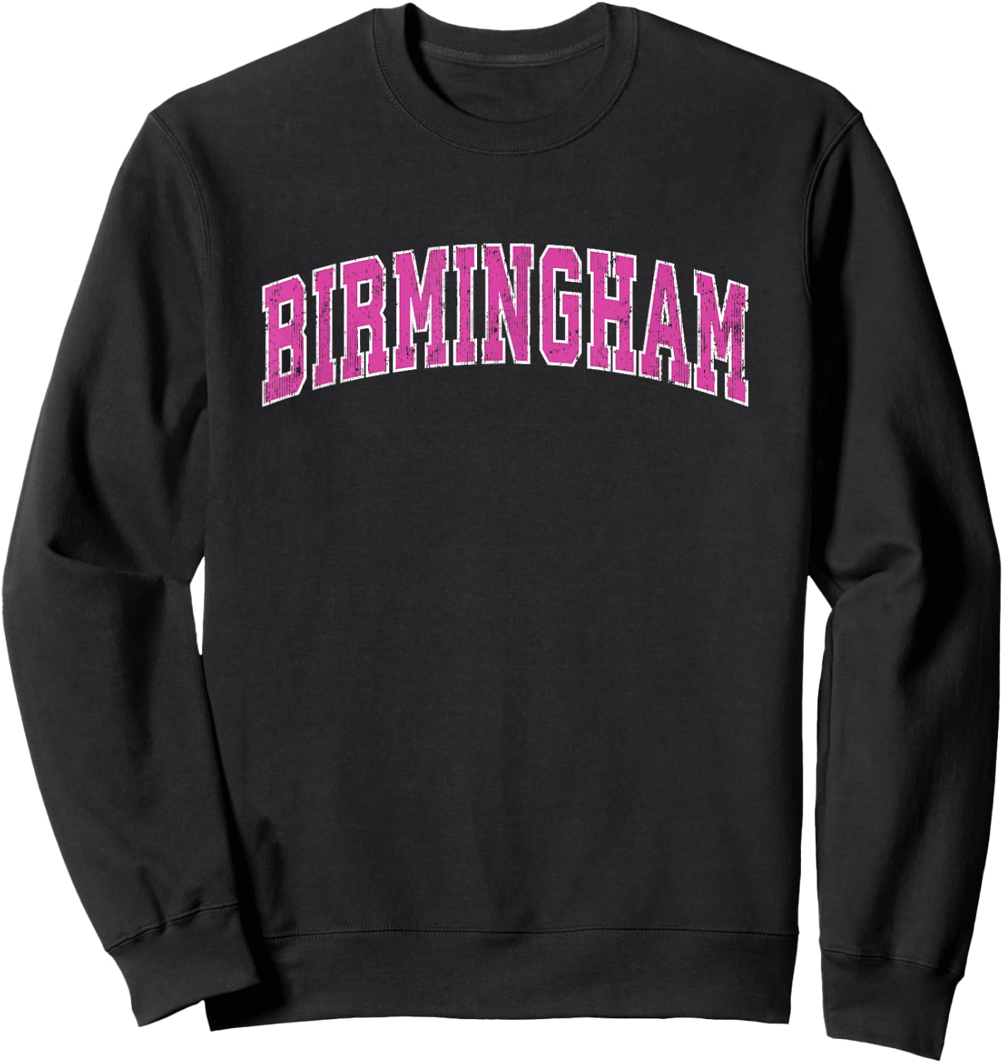 Birmingham Alabama AL Vintage Sports Design Pink Design Sweatshirt - Sweatshirt | Black