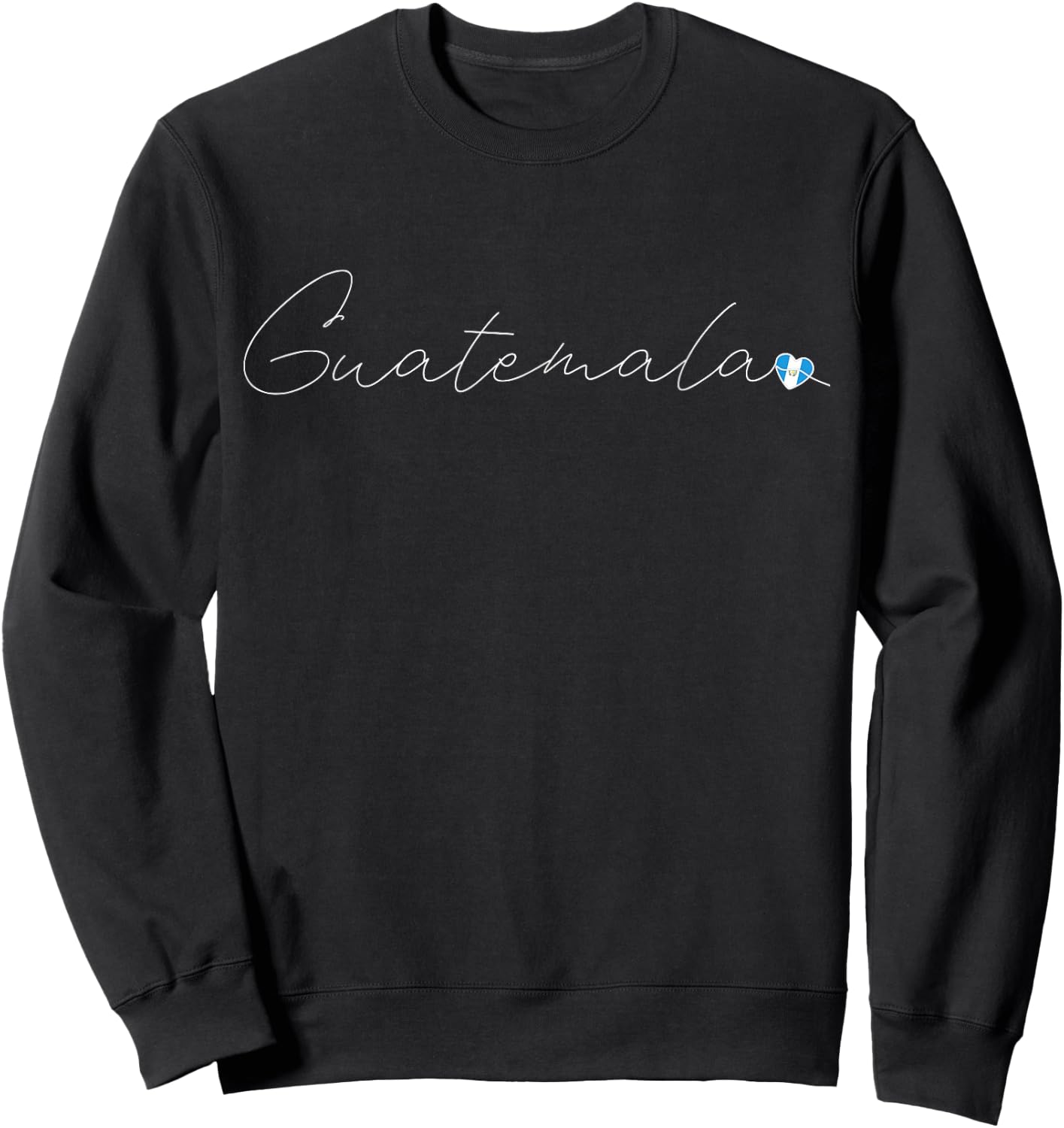 Guatemala Simple Love Guatemalan Flag Heart on Guatemala Sweatshirt - Sweatshirt | Black