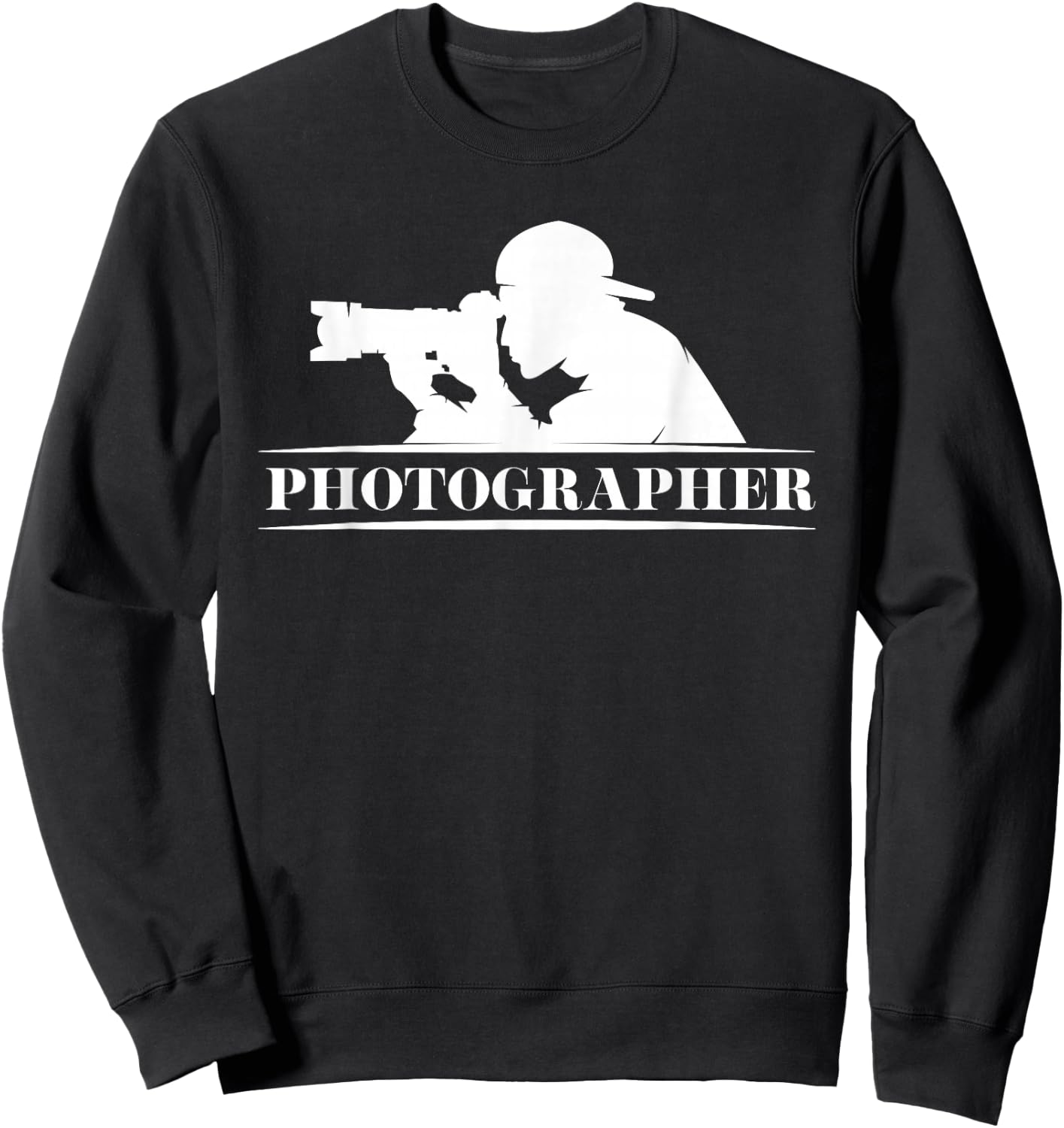 Photographer Camera Photography Photojournalist Lens Focus Sweatshirt - Sweatshirt | Black