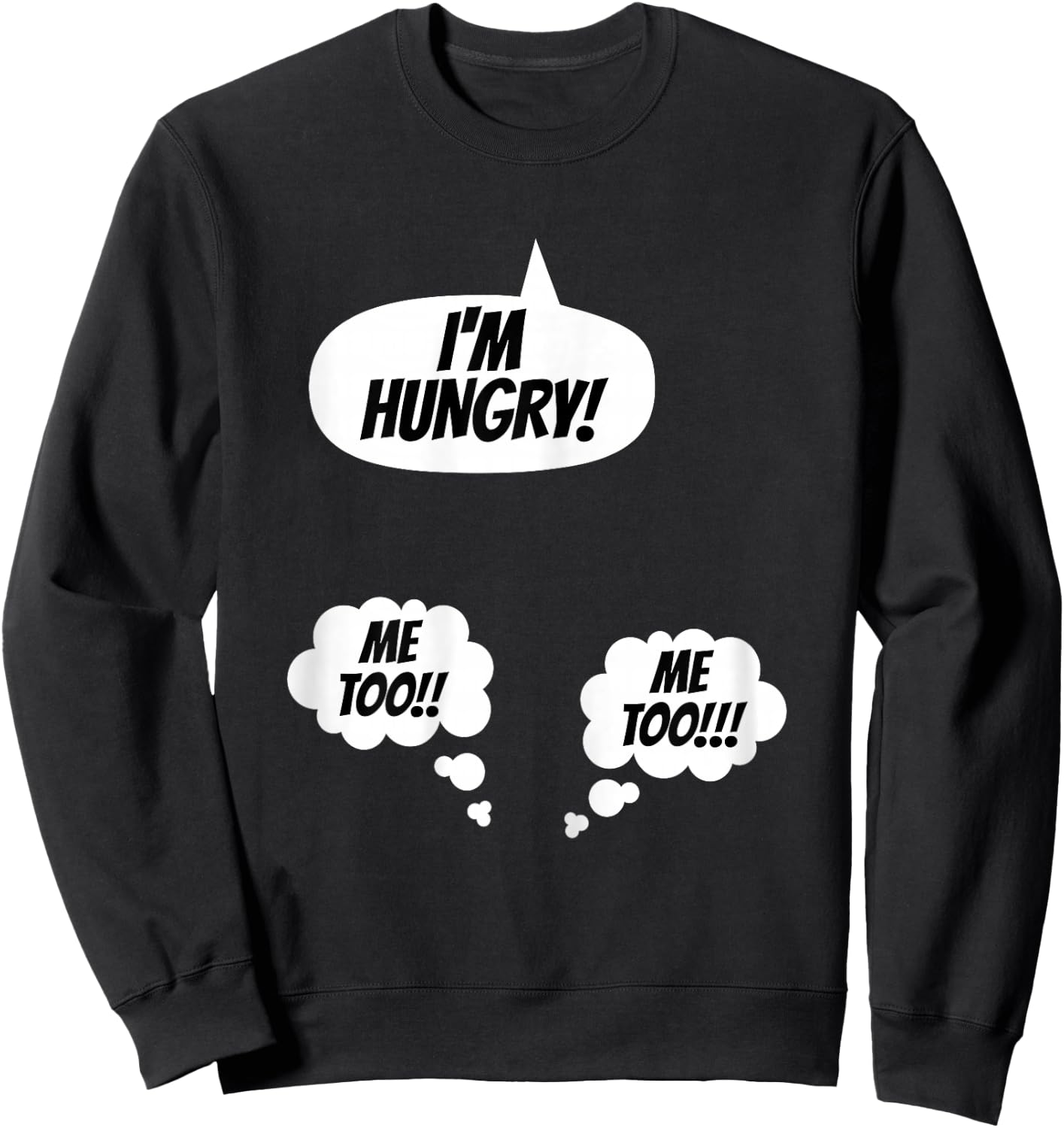 New Mom Mum Twins Announcement Pregnancy Parents to Be Dad Sweatshirt - Sweatshirt | Black