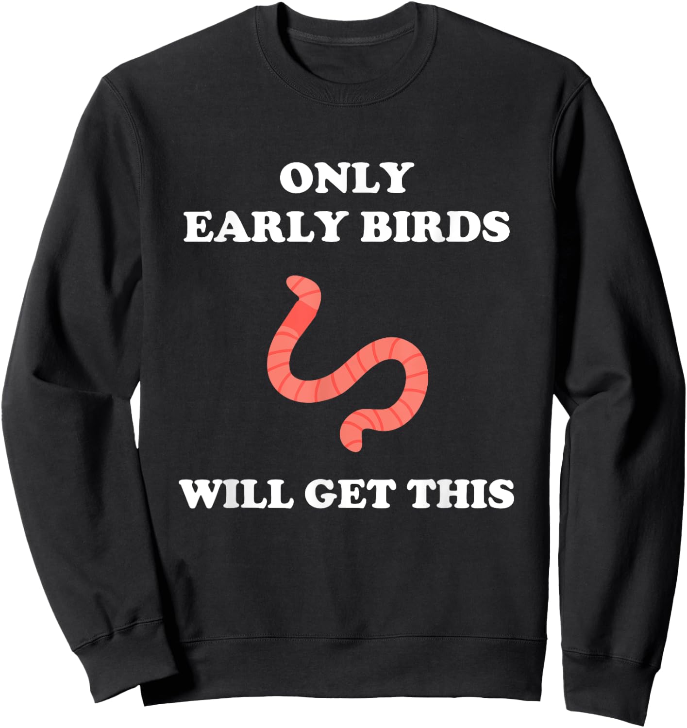 Only Early Birds Will Get This Funny Puns Motivational Joke Sweatshirt - Sweatshirt | Black