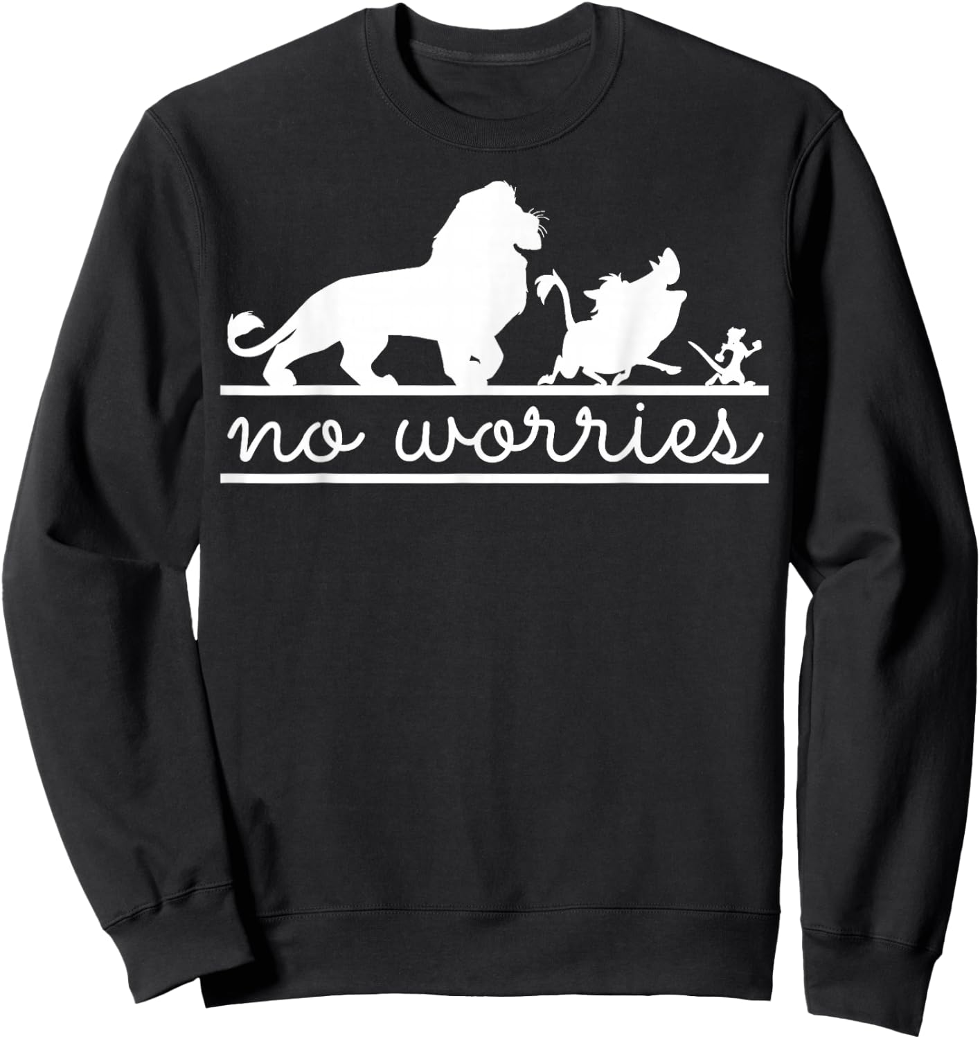 Disney Lion King No Worries Silhouette Trio Sweatshirt - Sweatshirt | Black