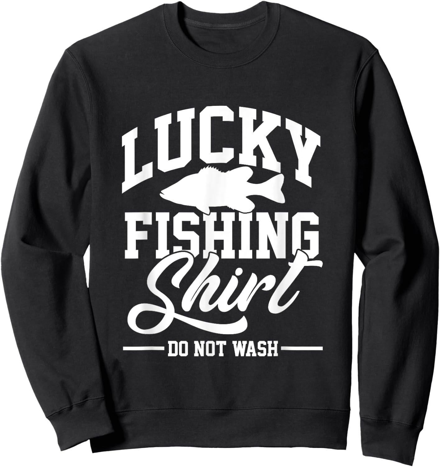 Lucky Fishing Outfit | Fish Fishing | Fisherman Sweatshirt - Sweatshirt | Black